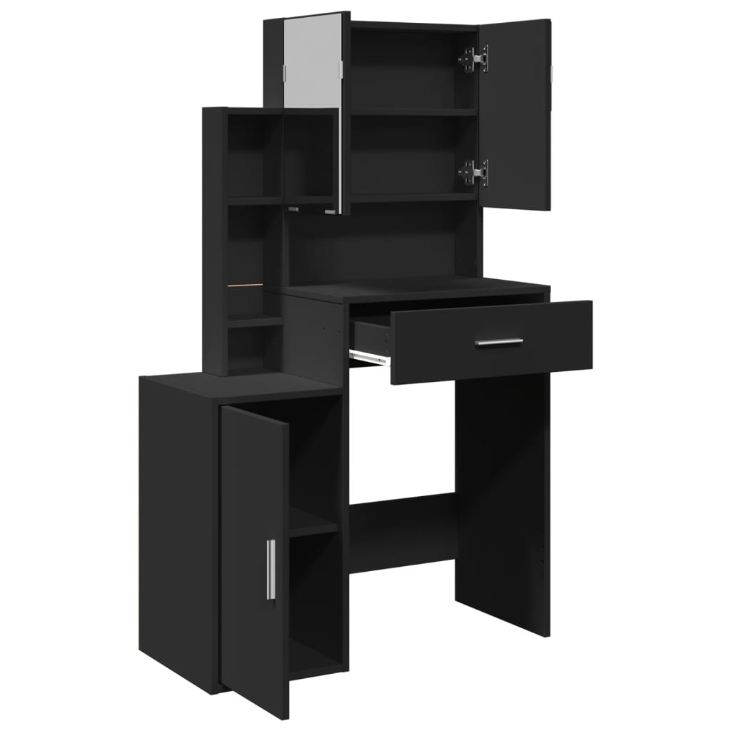 Dressing table with black cabinet 80x35x132 cm