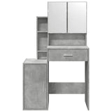 Dressing table with cabinet concrete gray 80x35x132 cm