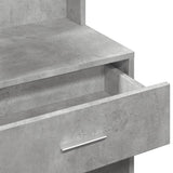 Dressing table with cabinet concrete gray 80x35x132 cm