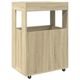 Barwagen aus Sonoma-Eiche, 60 x 39,5 x 89 cm, Holzwerkstoff