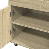 Barwagen aus Sonoma-Eiche, 60 x 39,5 x 89 cm, Holzwerkstoff