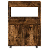 Smoked oak bar cart 60x39.5x89 cm engineered wood