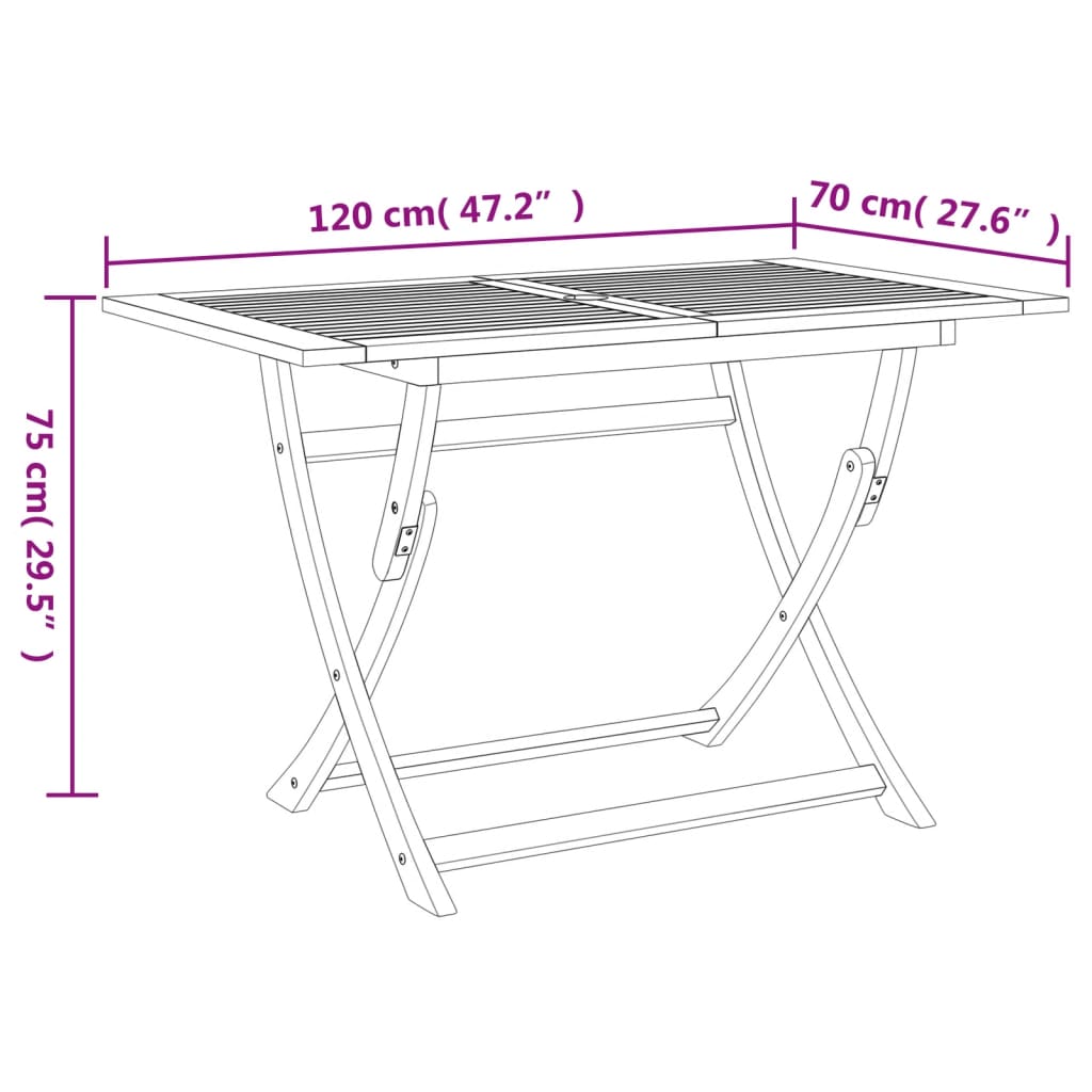 Ensemble à manger de jardin 5 pcs Bois d'acacia solide