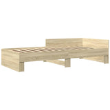 Bed frame without mattress sonoma oak 90x200 cm