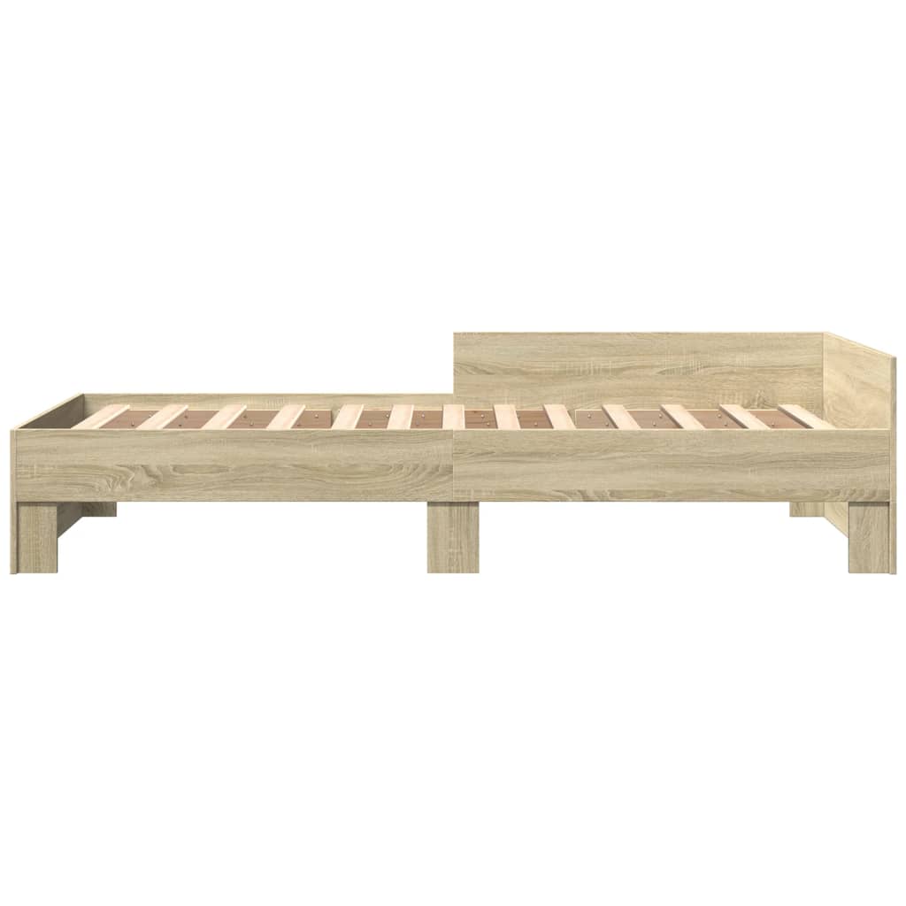 Bed frame without mattress sonoma oak 90x200 cm