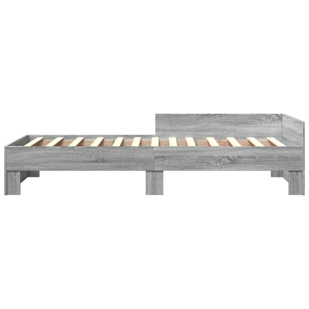 Cadre de lit sans matelas sonoma gris 90x200 cm