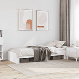 Bed frame without mattress white 90x190 cm engineered wood