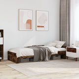 Bed frame without mattress smoked oak 90x190cm engineered wood