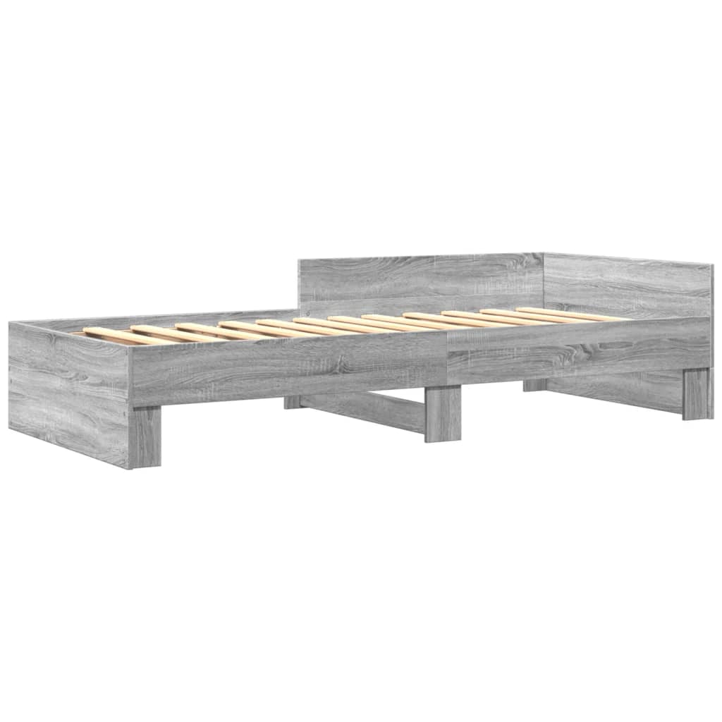 Bed frame without mattress sonoma gray 90x190 cm