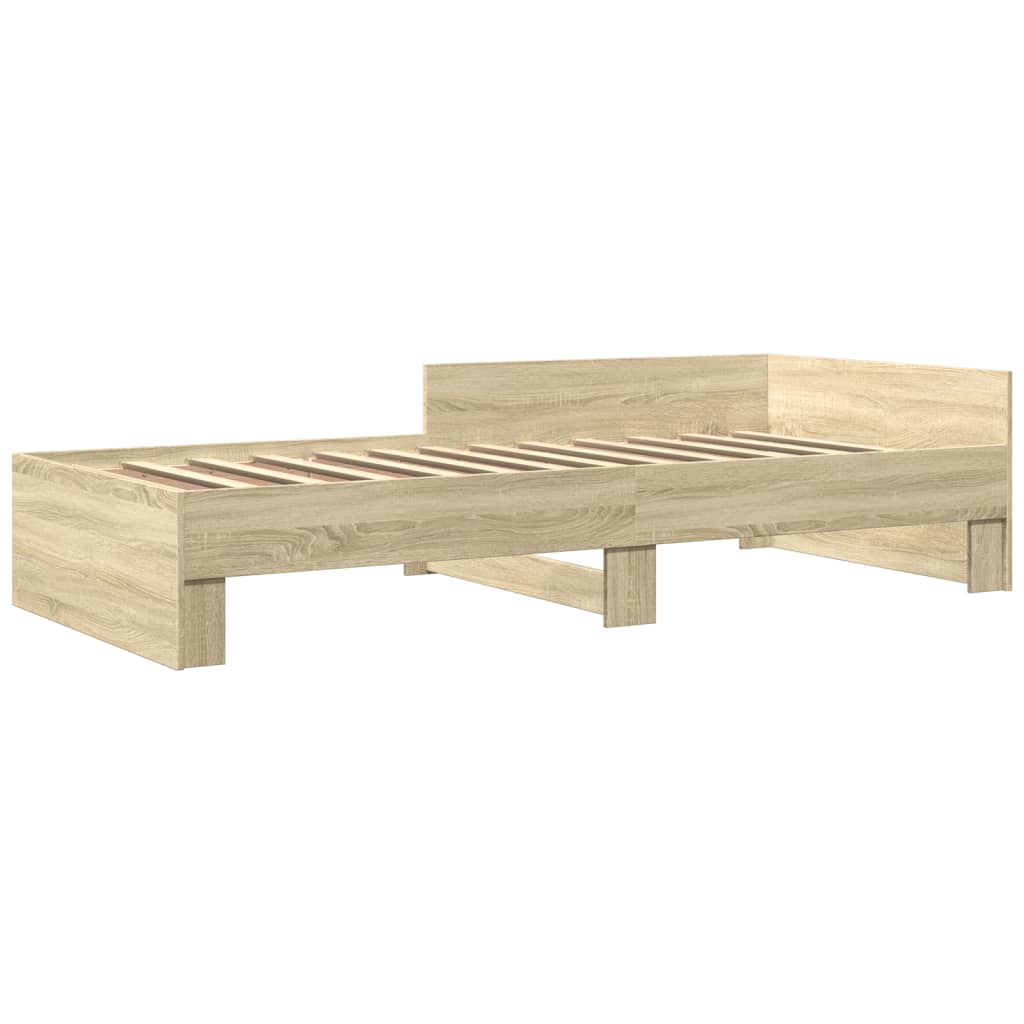 Bed frame without mattress sonoma oak 75x190 cm