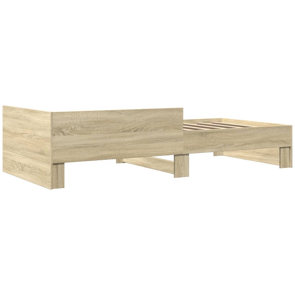 Bed frame without mattress sonoma oak 75x190 cm