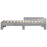 Cadre de lit sans matelas sonoma gris 75x190 cm