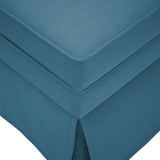 Fauteuil long avec traversin et accoudoir droit bleu velours