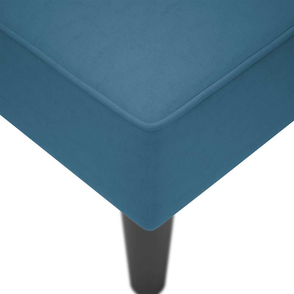 Fauteuil long avec accoudoir droit bleu velours