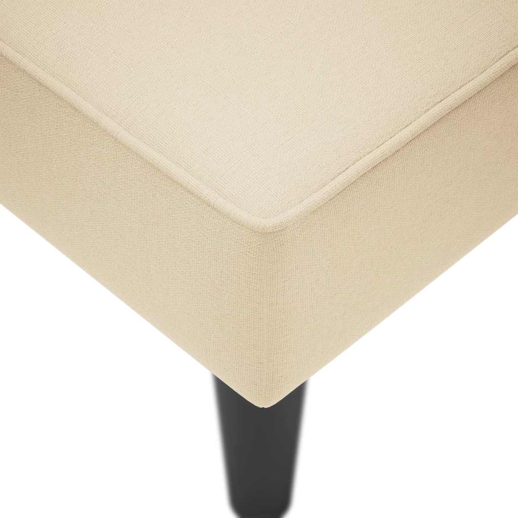 Fauteuil long avec accoudoir droit crème tissu