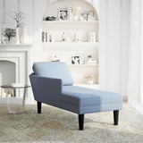 Loungesessel mit blauem Kissen aus Cordstoff