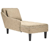 Fauteuil long et coussin/accoudoir droit gris clair simili cuir