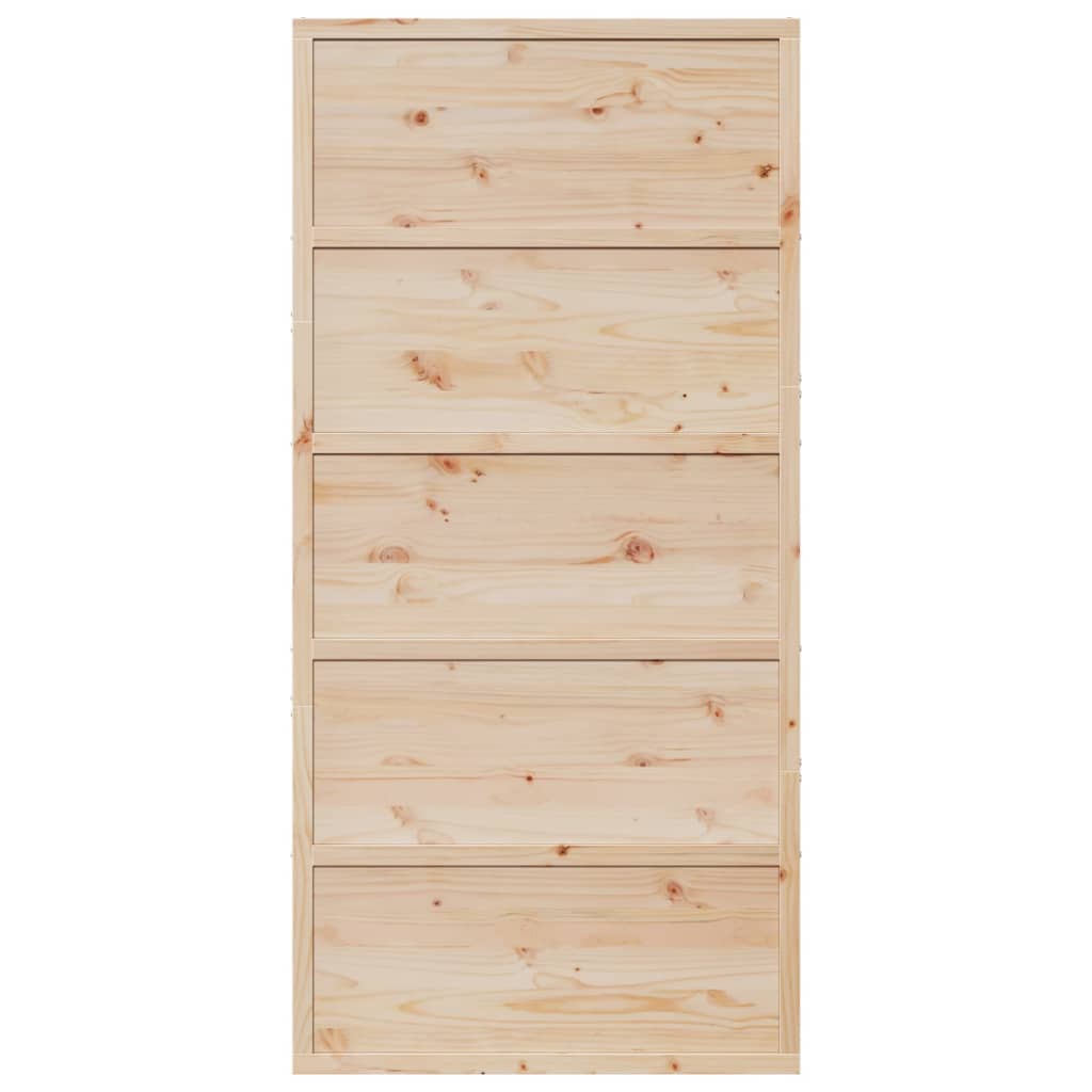 Porte de grange 100x208 cm bois massif de pin