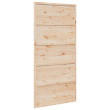 Porte de grange 100x208 cm bois massif de pin