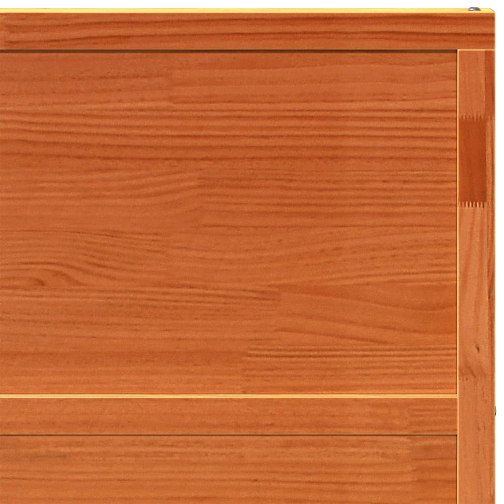 Porte de grange marron cire 100x208 cm bois massif de pin