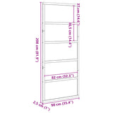 Porte de grange 90x208 cm bois massif de pin