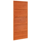 Porte de grange marron cire 90x208 cm bois massif de pin