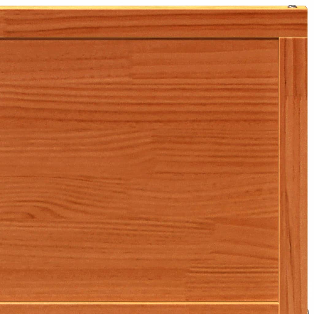 Porte de grange marron cire 90x208 cm bois massif de pin