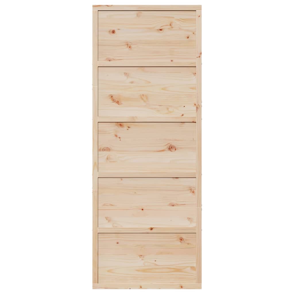 Porte de grange 80x208 cm bois massif de pin