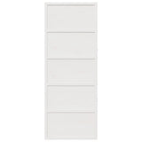 Porte de grange blanc 80x208 cm bois massif de pin