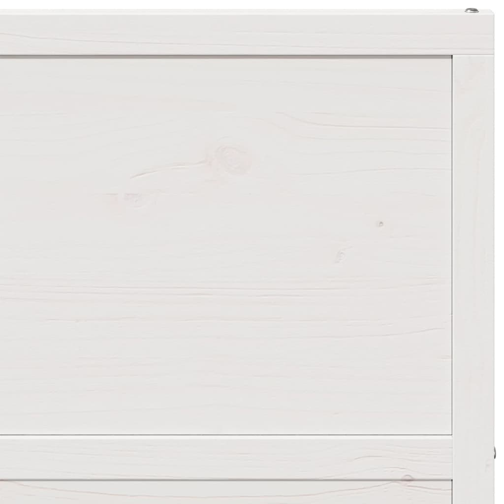 Porte de grange blanc 80x208 cm bois massif de pin