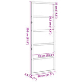 Porte de grange blanc 80x208 cm bois massif de pin