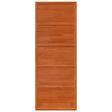 Porte de grange marron cire 80x208 cm bois massif de pin