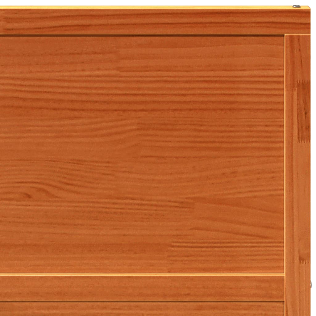 Porte de grange marron cire 80x208 cm bois massif de pin