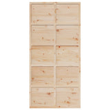 Porte de grange 100x208 cm bois massif de pin