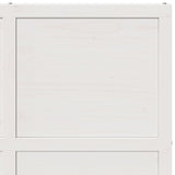 Porte de grange blanc 100x208 cm bois massif de pin