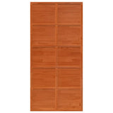 Porte de grange marron cire 100x208 cm bois massif de pin