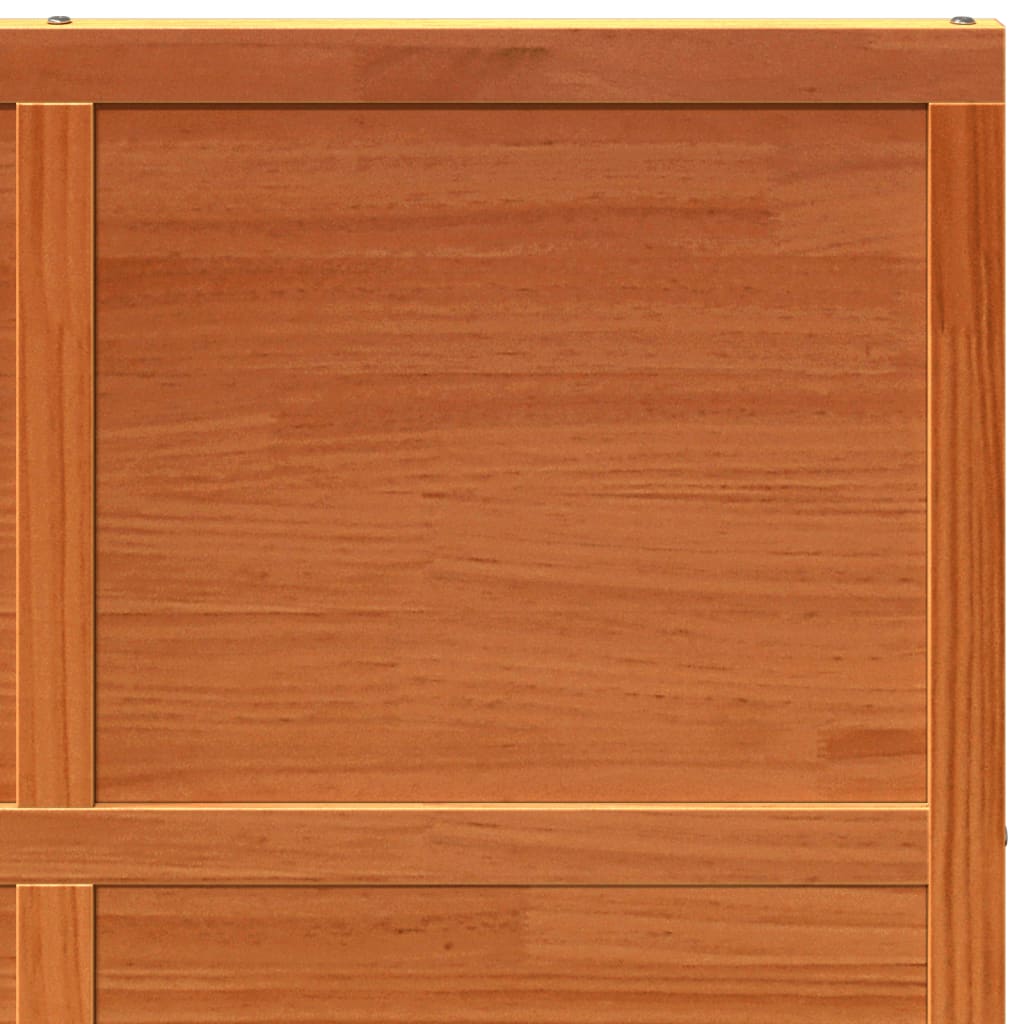 Porte de grange marron cire 100x208 cm bois massif de pin