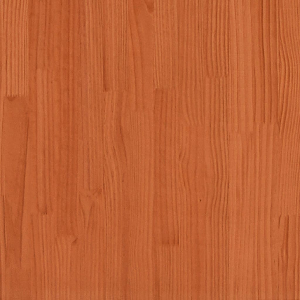 Porte de grange marron cire 100x208 cm bois massif de pin