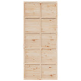 Porte de grange 90x208 cm bois massif de pin