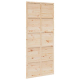 Porte de grange 90x208 cm bois massif de pin