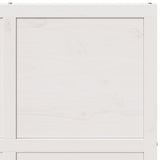 Porte de grange blanc 90x208 cm bois massif de pin