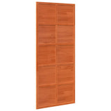 Porte de grange marron cire 90x208 cm bois massif de pin