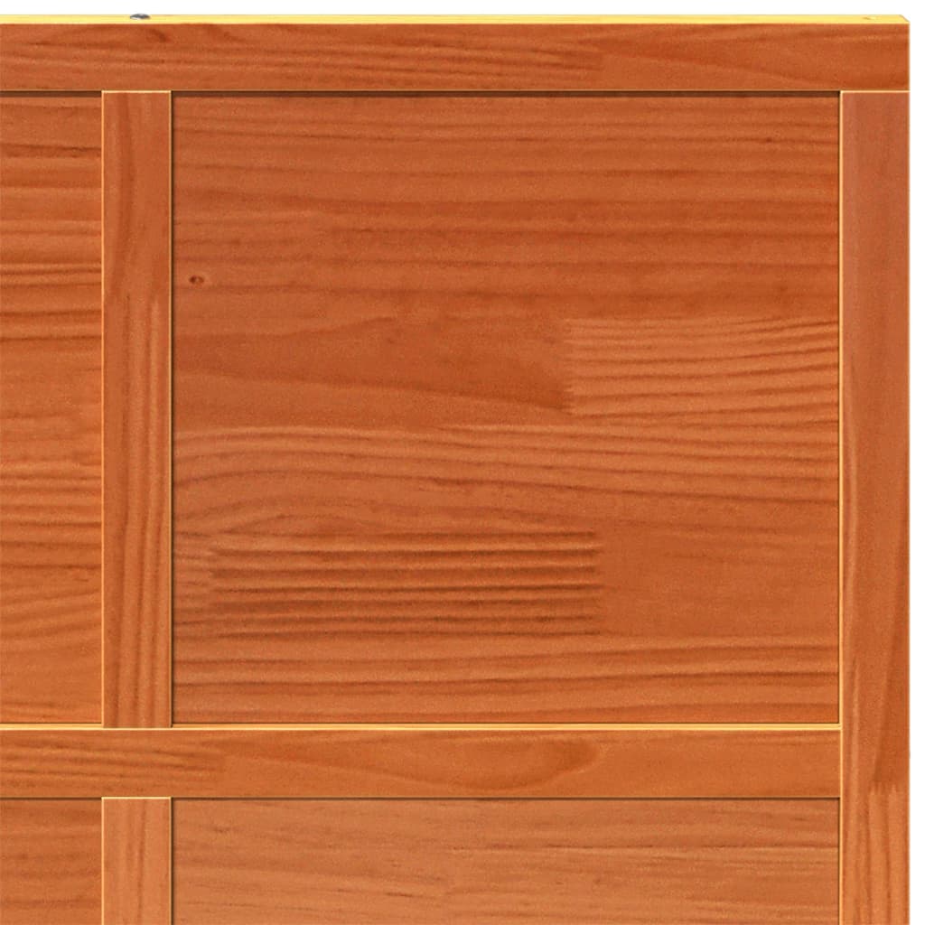 Porte de grange marron cire 90x208 cm bois massif de pin