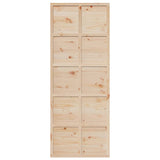 Porte de grange 80x208 cm bois massif de pin