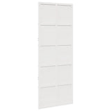 Porte de grange blanc 80x208 cm bois massif de pin