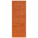 Porte de grange marron cire 80x208 cm bois massif de pin