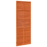 Porte de grange marron cire 80x208 cm bois massif de pin