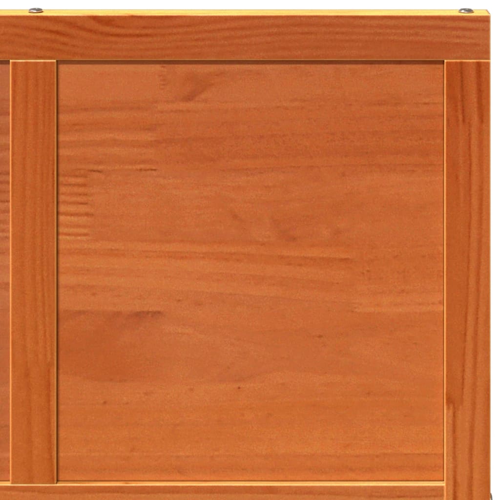 Porte de grange marron cire 80x208 cm bois massif de pin