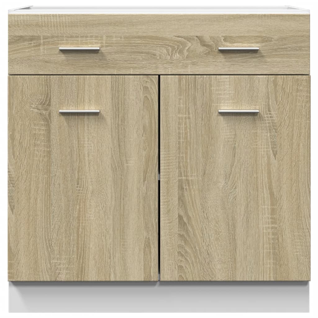 Armoire de plancher tiroir Chêne sonoma 80x46x81,5 cm Aggloméré