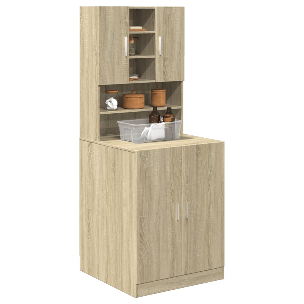 Meuble pour machine à laver Chêne sonoma 70,5x24x90 cm